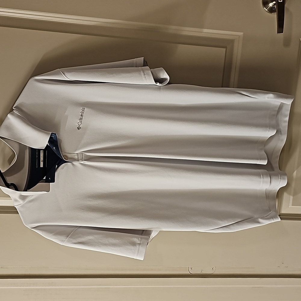 Omni Wick White Columbia Polo